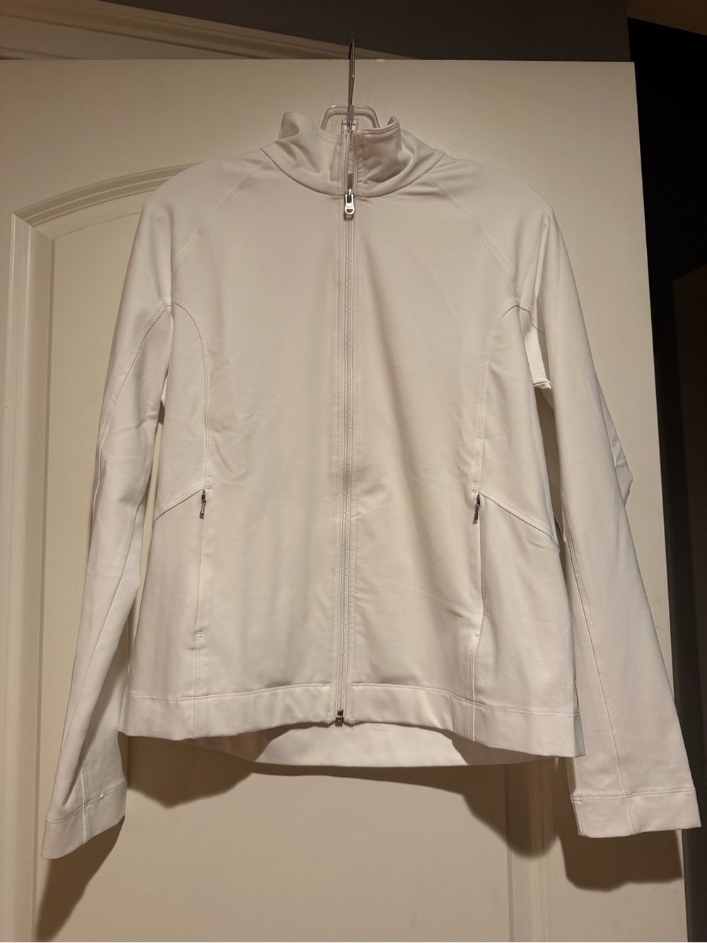 White Women's Zip-Front Jacket